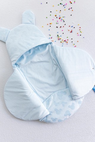 Welsoft Erkek Bebek Kundak Bebek Battaniye Mavi