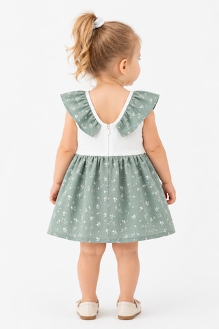 Babyhola Kız Bebek Müslin Sıfır Kol Yazlık Elbise 15234 Mint Yeşil