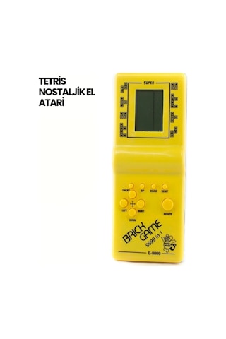 Mey İthalat Klasik Gameboy Tetris Oyunu Taşınabilir Pil İle Çalışan Retro El Konsolu