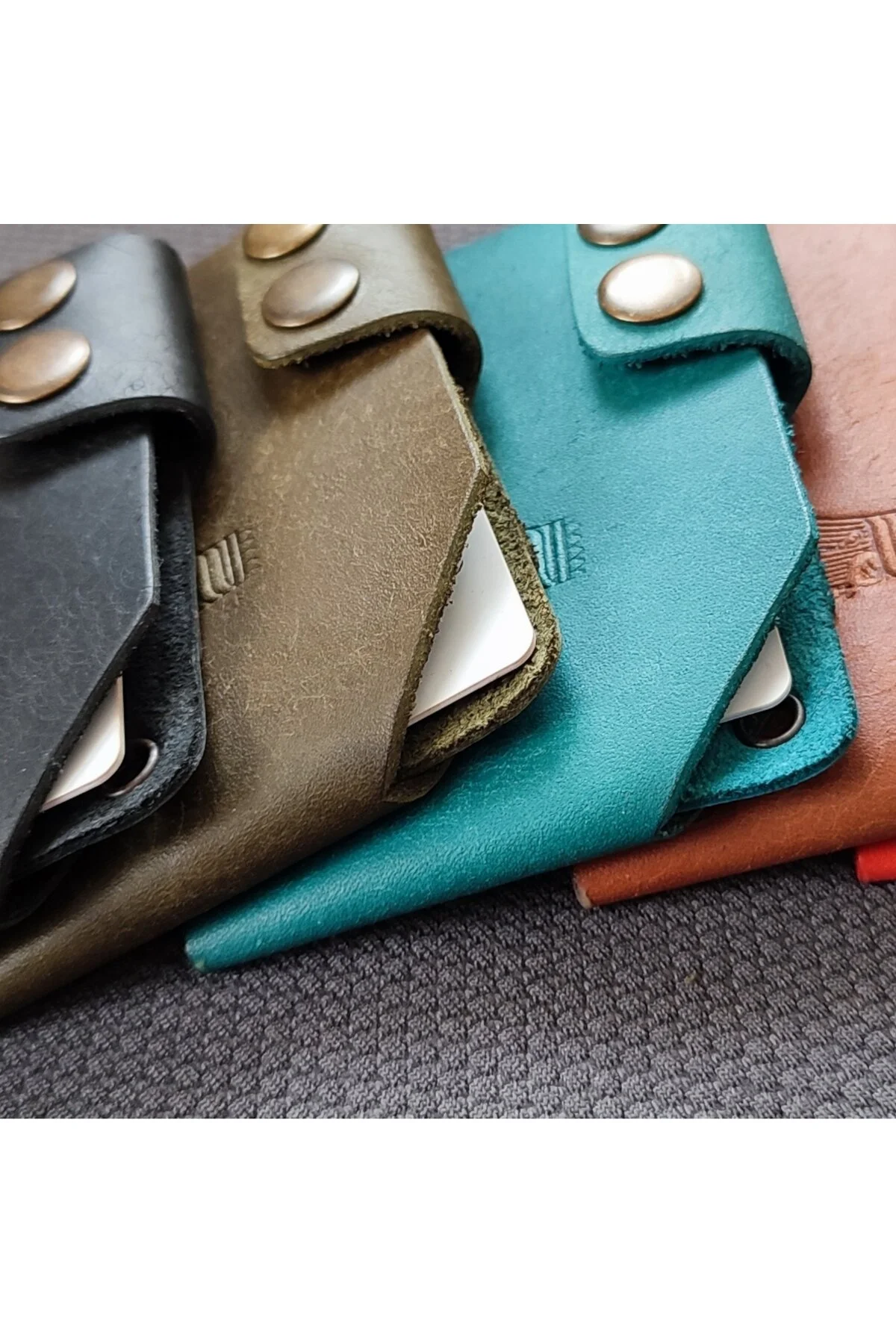 Sumerian Leather Craft Pueblo Deri Kartlık Yeşil Yeşil