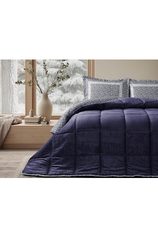 Doqu Home Monica Next Comforter Set Çift Kişilik Lacivert