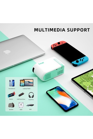 Ismua Taşınabilir Mini Projektör