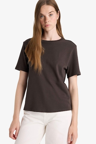 Defacto Regular Fit Bisiklet Yaka Kısa Kollu Tişört D7579ax25aubn115 Kahve