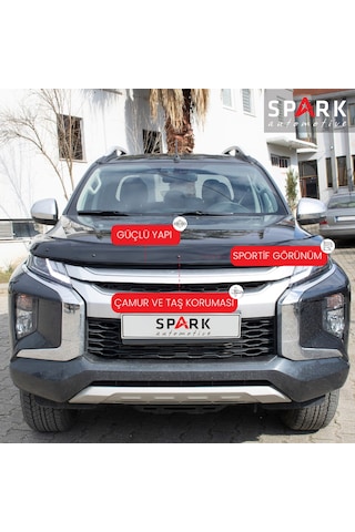 Mitsubishi L200 2019- Yılı Ve Sonrası Uyumlu Kaput Rüzgarlığı 4mm Siyah