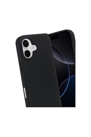 iPhone Uyumlu 17 Nano İçi Kadife Silikon - Siyah