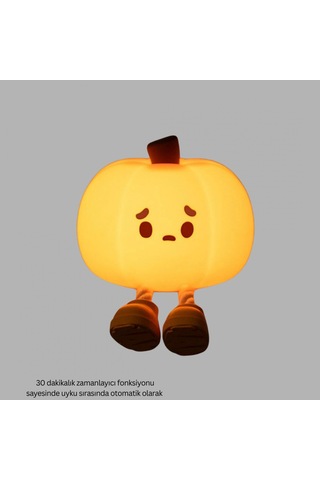 Şarjlı Pumpkin Led Masa Lambası Zamanlayıcılı Dokunmatik Yeni Nesil Renkli