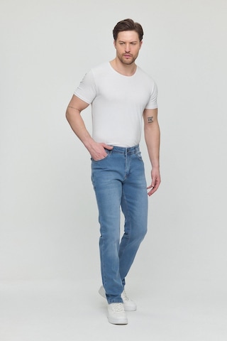 Polo State Regular Fit Likralı Erkek Denim Kot Pantolon Mavi Mavi