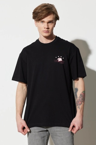 Wrangler Erkek Siyah Bisiklet Yaka Tişört W231233001 Siyah