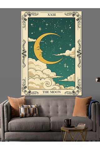 Ay Kart Tarot Kartı Dekoratif Kanvas - Mdf Ahşap Tablo