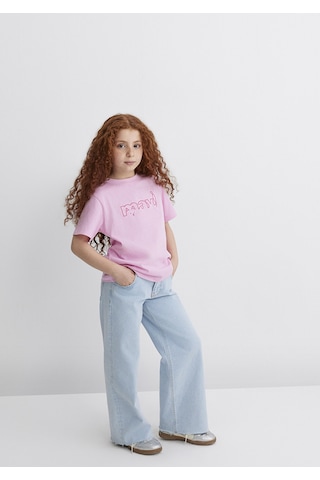 Mavi - Mavi Logo Kedi Baskılı Pembe Tişört 7610338-70973 Pembe
