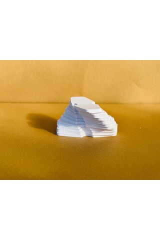 100 Adet Beyaz Takı Kartı 12.2 5x3 Cm Küpe Kolye Bileklik Sunum Kartı Bristol Takı Sergi Kartı