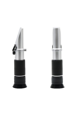 Springsun Jy009 El Tipi Refraktometre - 0-22 Bé, 0-25%alkol, 0-40 Brix 3'ü Bir Arada Şarap Ölçüm Aleti Alüminyum, Siyah