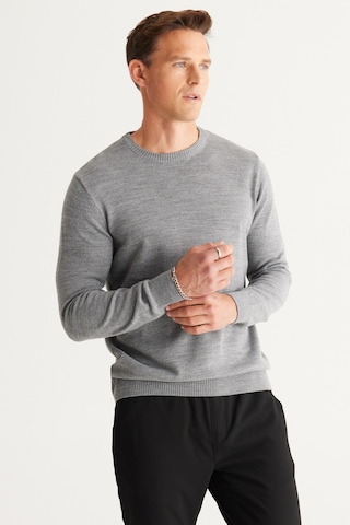 Erkek Lacı-g.melanj 2'li Paket Standart Fit Normal Kesim Bisiklet Yaka Triko Kazak Lacı-g.melanj