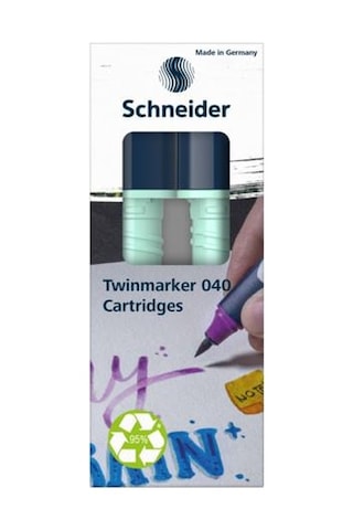 Schneider Paint-ıt 040 Twin Markör Kartuşu 2 Li Turkuaz Diğer