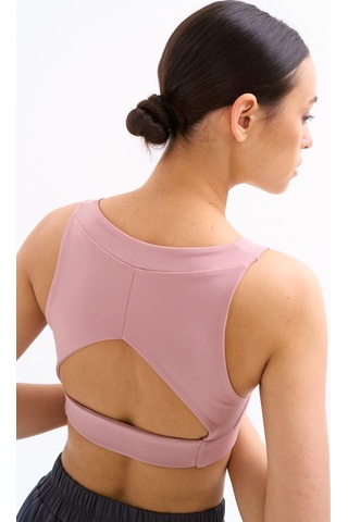 Normal People Bela - Spor Bra / Şeftali Dokulu Peach Skin Kumaş Lila