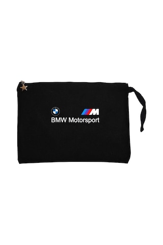 BMW Logo M Power Motorsport Siyah Clutch Cüzdan / El Çantası Siyah