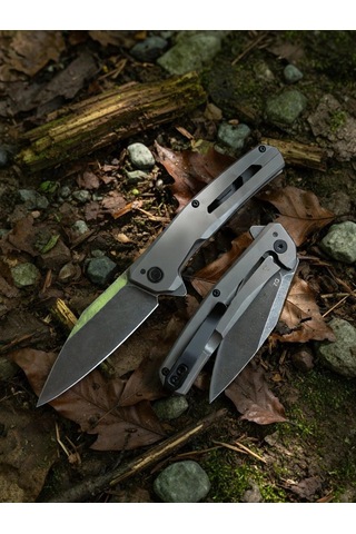 Knivox Browning D2 Çelik Titanyum Kaplama Katlanır Çakı -ultra Dayanıklı Outdoor Bıçağı Gri