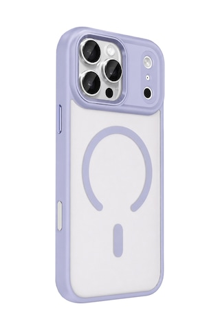 Joko - 205 - Apple iPhone Uyumlu 17 Pro Max Terea Magsafe Kapak - Csmo-tex - - Mor