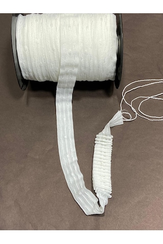 Perde Büzgü Şeriti / Perde Ekstraforu / 5 Metre Beyaz