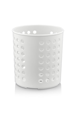 Beyaz Plastik Silindir Dik Kaşıklık & Tezgah Üstü Düzenleyicii