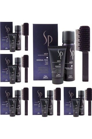 Wella Sp Men Pigment Mousse Gradual Tone Black Siyah 6 x 60 ML Wella Sp Men Pigment Mousse Gradual Tone Black Siyah 6 x 60 ML