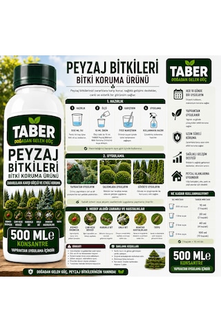 Taber Peyzaj Bitkileri Bitki Bakım Ürünü 500 Ml Konsantre Peyzaj Bitkileri İçin Yapraktan Uygulama Diğer