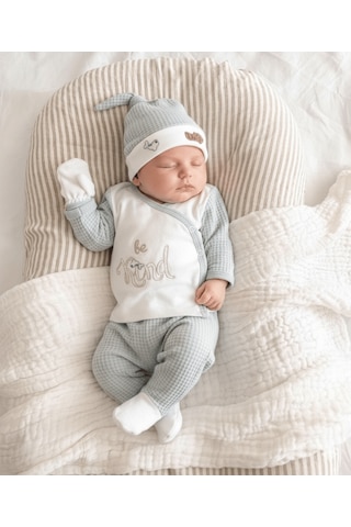 Baby Turp 5 Li Be Kind Lüx Zıbın Set 1-3 Ay Uni Turkuaz