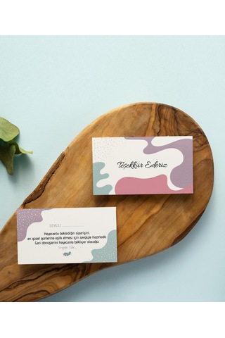 Çift Yön Çiçek Teşekkür Kartı Thank You Cart Pytktskk24