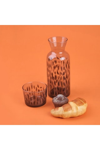 Rakle Calista Bardaklı Sürahi Seti - Siyah - 700 Ml