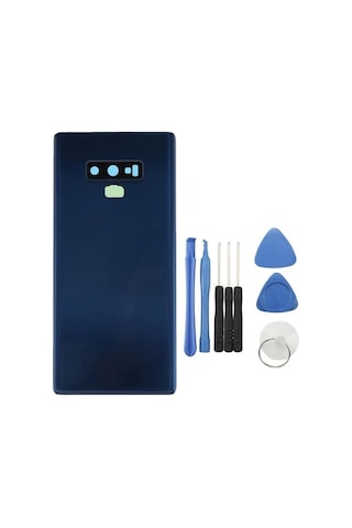Samsung Galaxy Note 9 N960 Mavi Arka Kapak Cam Kasa Pil Konutu 4681 Mavi