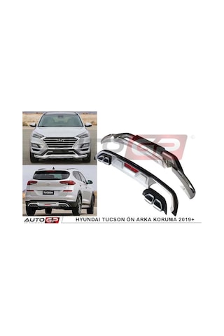 Autogp Hyundai Tucson Ön Arka Tampon Koruması Difüzör 2018 2019 2020 1.6 Kalın Tip Agp-grd-2692
