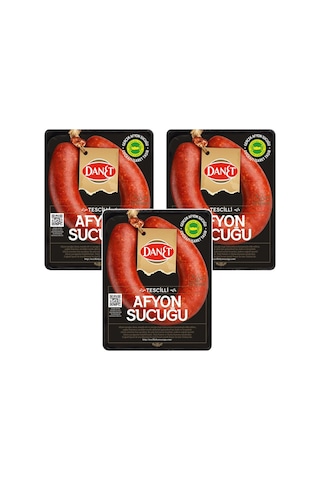 Danet Tescilli Afyon Sucuğu Fermente 300 G X 3 Adet