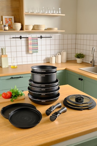 Karaca Biodiamond Easy Clip 13 Parça İndüksiyon Tabanlı Tencere Seti