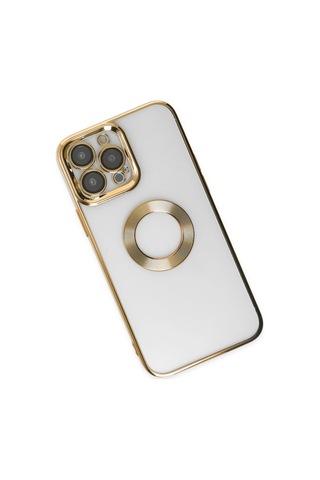 Apple Uyumlu iPhone 14 Pro Max Kılıf Slot Silikon Altın