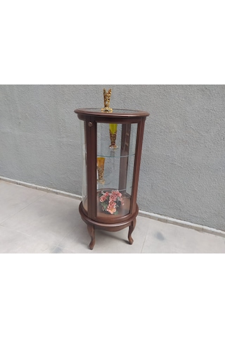 Bengimobilya Gümüşlük Yuvarlak Model 78 Cm Parlak Ceviz Kayın Lükens Aslan Aya (482396358)