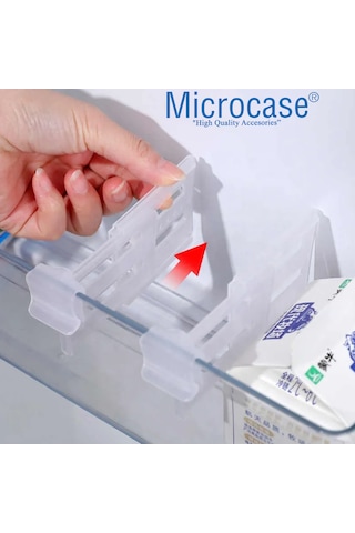 Microcase Sert Plastik Buzdolabı Bölüm Düzenleyici Ayracı Buzdolabı Organizatörü-al5273 8 Adet Beyaz
