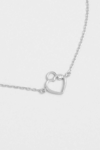 So Chic İlk Aşk 18 Ayar Beyaz Altın Kaplama 19 Cm Gümüş Bileklik Rodyum