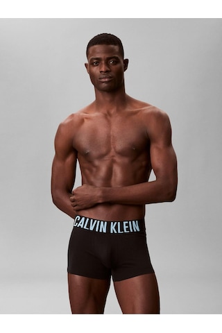 Calvin Klein Trunk 3pk-14966 Black W/ Harbor Mist Logo/ Black W/