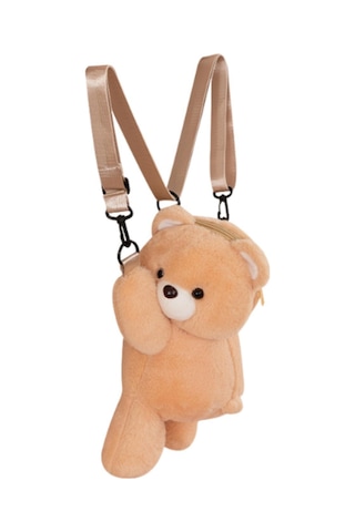 Homyl Ayarlanabilir Askı Seyahat Sırt Çantası Ile Peluş Ayı Açık Kahverengi