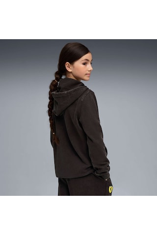 Puma Scuderıa Ferrarı Sportswear Genç Kapüşonlu Sweatshırt 632798 01 SiYAH