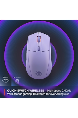 Steelseries Rival 3 Wireless Gen 2 Gaming Mouse - 2.4ghz Ve Bluetooth Bağlantı - Lila Rival 3