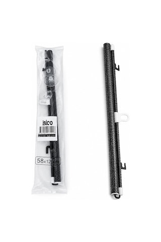İbico İ13-144 Güneşlik 58x125cm Ofis Oto-araç Pvc Perde Cam Paneli Vantuzlu Montaj Makaralı Aç-kapa