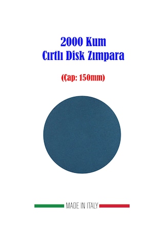 Grin Su Geçirmez Cırtlı Disk Film Zımpara 150 MM 2000 Kum