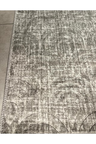 Aksu Prime Dmr Halıcılık Gri Geçişli Kabartmalı Modern Kaymaz Taban Salon Hol, Koridor Mutfak Yıkanabilir Jel Kesme Yolluk Halı