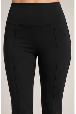 Cocosushicooo Kadın Yüksek Bel İspanyol Paça Pantolon Esnek Siyah Fit Pantolon