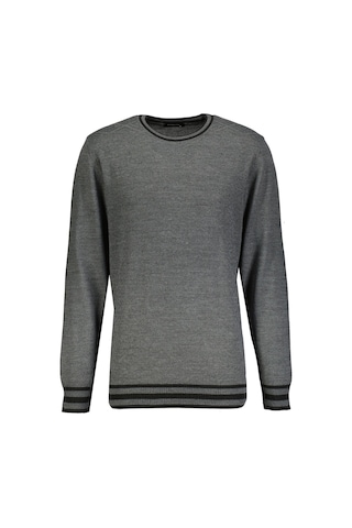 Finesuits Erkek Desenli Yünlü Kazak 2422201020.dsoyr Koyu Gri