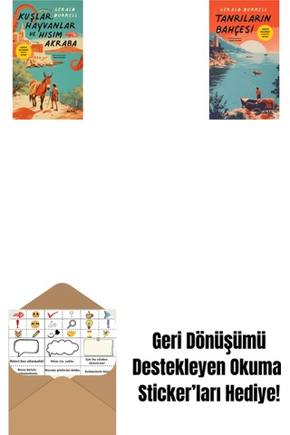 Kuşlar Hayvanlar Ve Hısım Akraba + Tanrıların Bahçesi + Okuma Sticker'ları