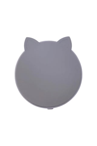 Pandish Kitten Vakum Tabanlı Kapaklı Silikon Kase - Gri Standart