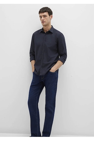 Mavi Uzun Kol Lacivert Erkek Gömlek M0211673-70489 Lacivert