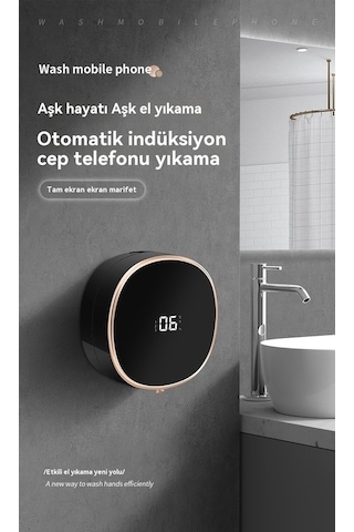 Novahub Dokunmasız Köpük Sabunluk, Otomatik Sensörlu, Beyaz Duvara Montaj Beyaz